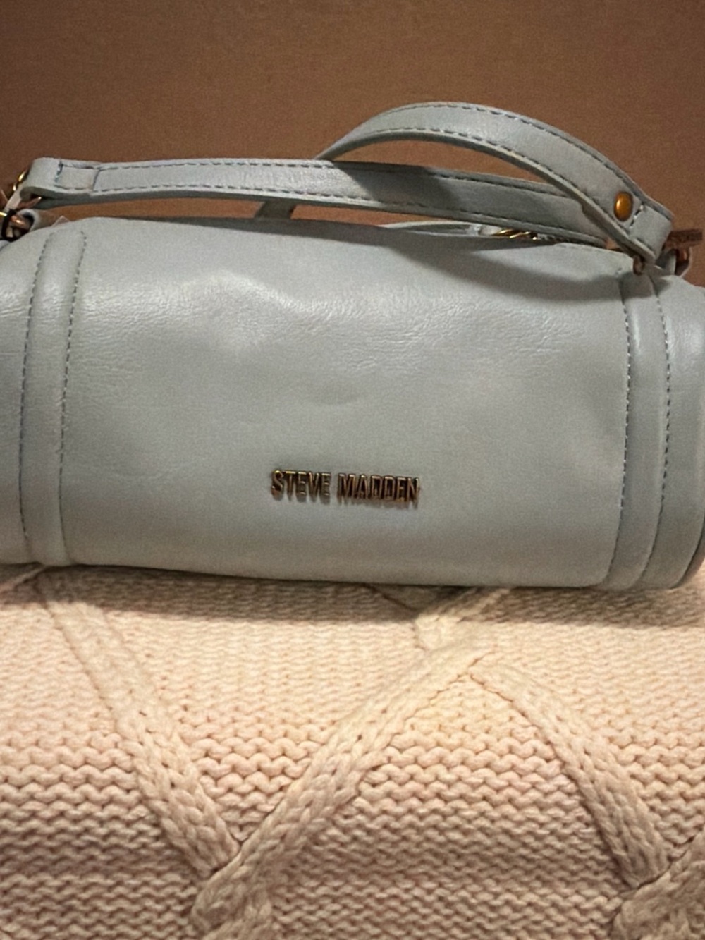 Steve Madden Powder Blue Mini Barrel Crossbody